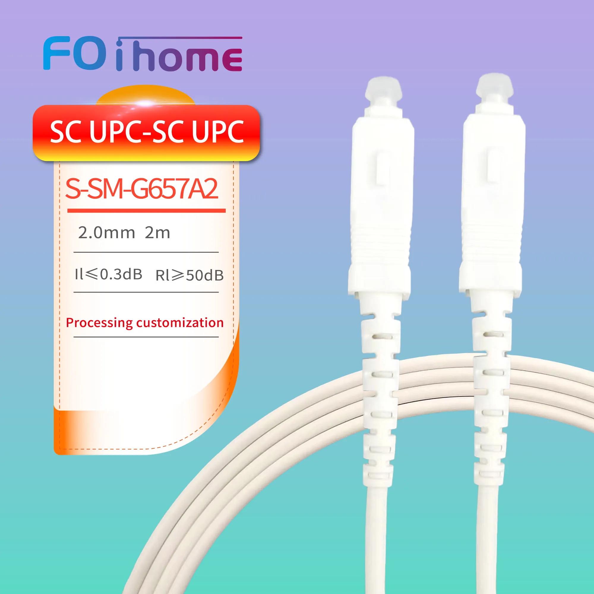  ġ ڵ SC UPC 1.5M UPC SC to SC   FTTH G657A2,  LSZH Ŷ,  ͽټ ̺, 2.0mm, 10 